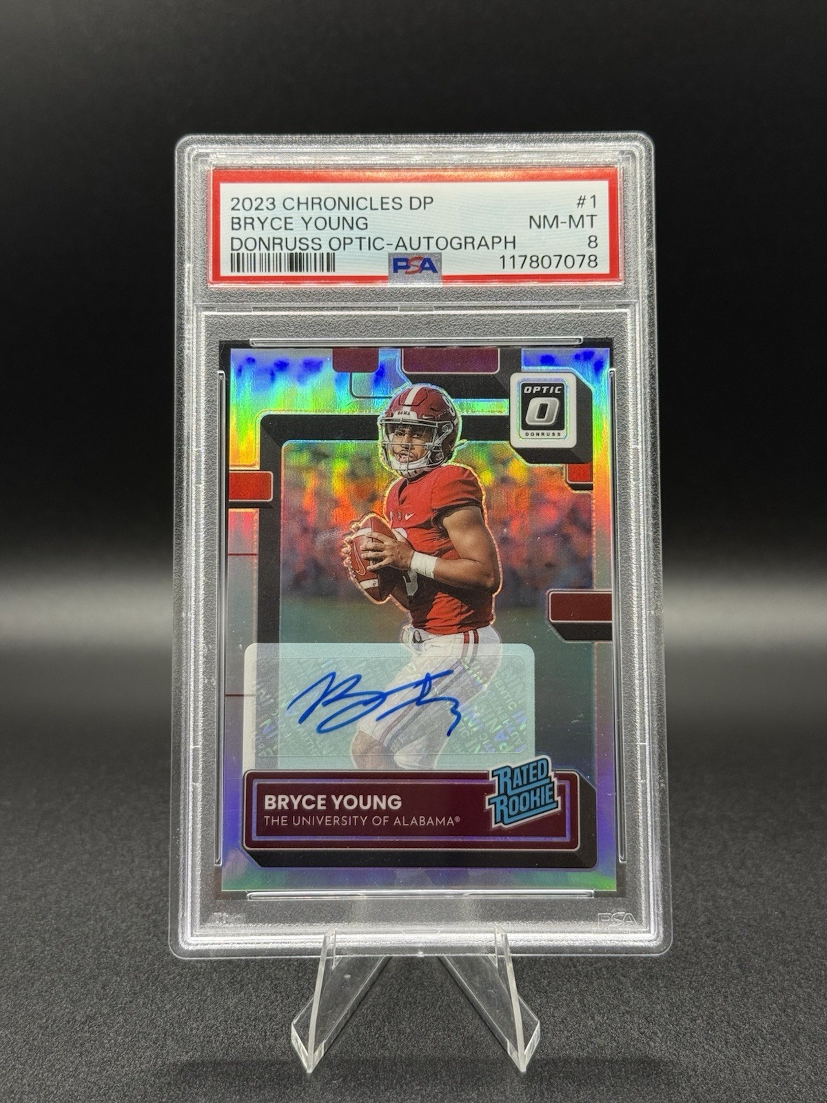 Bryce Young Panini Chronicles Draft Picks Donruss Optic #1 Autograph