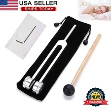 128Hz Healing Tuning Fork with Silicone Hammer Sound Therapy Musical Instrument