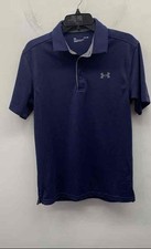 Under Armour Men's Polo Shirt Navy Blue Loose Fit Performance Golf Size S
