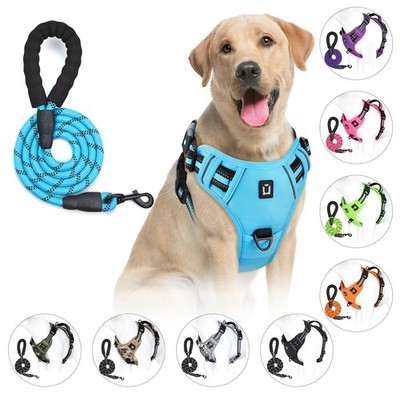 No Pull Dog Harness & Leash Set   Adjustable, Reflective, Soft Padded Comfort