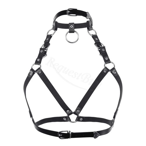 Adjustable Women Corset PU Leather Body Chest Harness Waist Strap Belt cosplay - Bild 41 von 97
