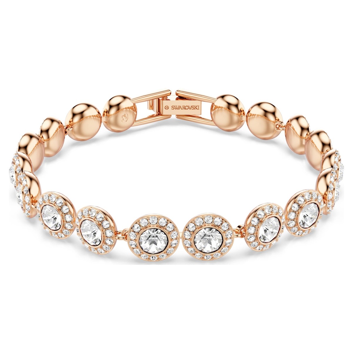 Swarovski Una Angelic Tennis Bracelet Round Cut, Pavé, Medium