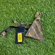 Cremieux Plaid Bow Tie Adjustable Formal Event Party Yellow Blue Mens NWT