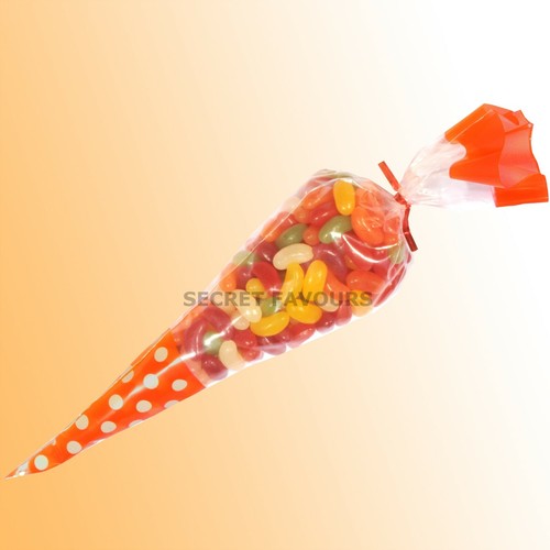 Party Cello Cone Bags Cellophane Sweets Treat Candy Gifts LARGE 18x37cm 45MICRON - Picture 14 of 20