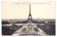 paris , la tour eiffel ,la seine et le champ de mars-