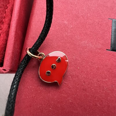 DoDo by Pomellato 9k Rose Gold Love Message Charm Handmade Enamel