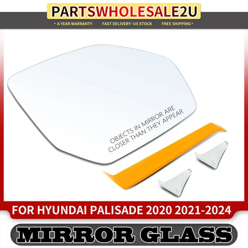 New Right Passenger Side Mirror Glass Non-Heated for Hyundai Palisade 2020-2024