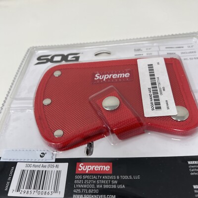 Supreme x SOG Hand Axe Red SS18 (SS18A59) One Size | eBay