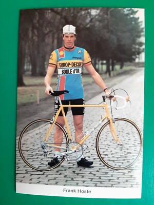 CYCLING cycling card FRANK HOSTE team EUROP DECOR GOLDEN BALL 1984 *