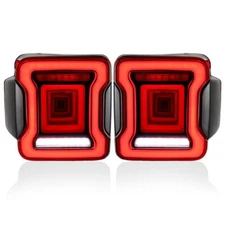 For Jeep Wrangler JK 2007-2017 Rear Pair LED Tail Lights Brake Turn Signal Lamp