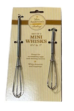 Mrs. Anderson's Baking Mini Whisks, Set of 2, 4 3/4-Inches and 7-Inches
