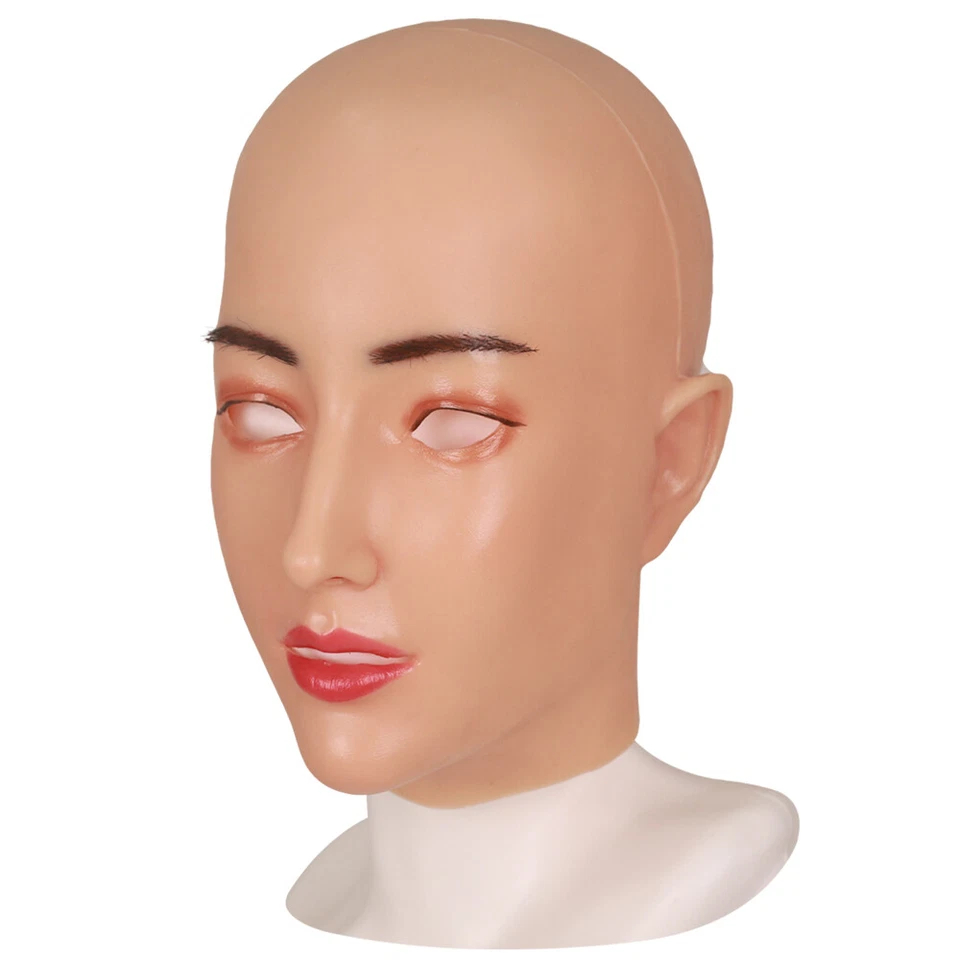 Realistic Female Silicone Head Mask fake Beauty Face for Disguise Crossdresser - Bild 2 von 4
