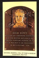 1964-Date Hall of Fame Plaque Hugh Duffy HOF Cooperstown NM  Yellow D82233