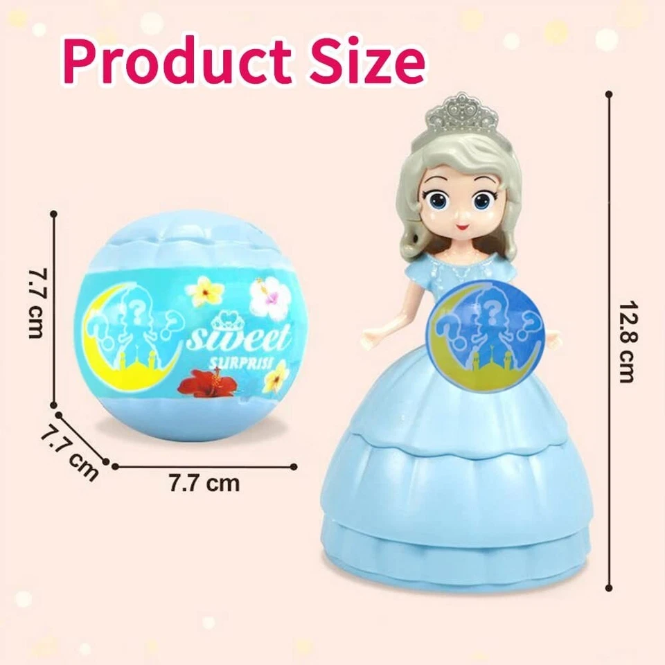 Mini Princess Figures 6 Pcs Princess Mini Figure Set Cartoon Birthday Decoration - Image 2 of 4