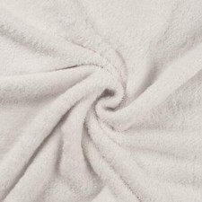 Soft Bamboo Terry Towelling Fabric Material - OPTICAL WHITE