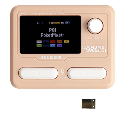 SONICAKE Pocket Master Guitar Modeling IR Cabinets Multi-Effects Pedal Stereo 