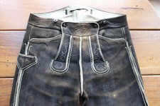 2. Echte sehr alte bayrische Hirschlederhose in H 54 - schön zur Restaurierung !