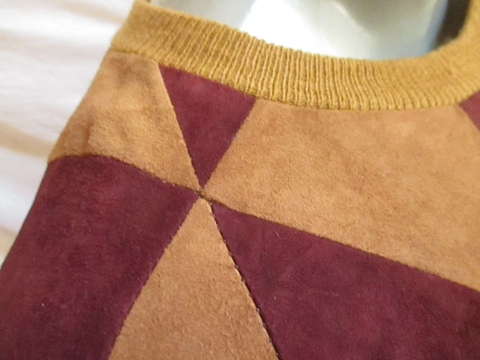 Vintage Men's 1970's Suede Pullover Sweater Shirt XL/2XL Indy Mod Leather Rarest - Image 4 of 4