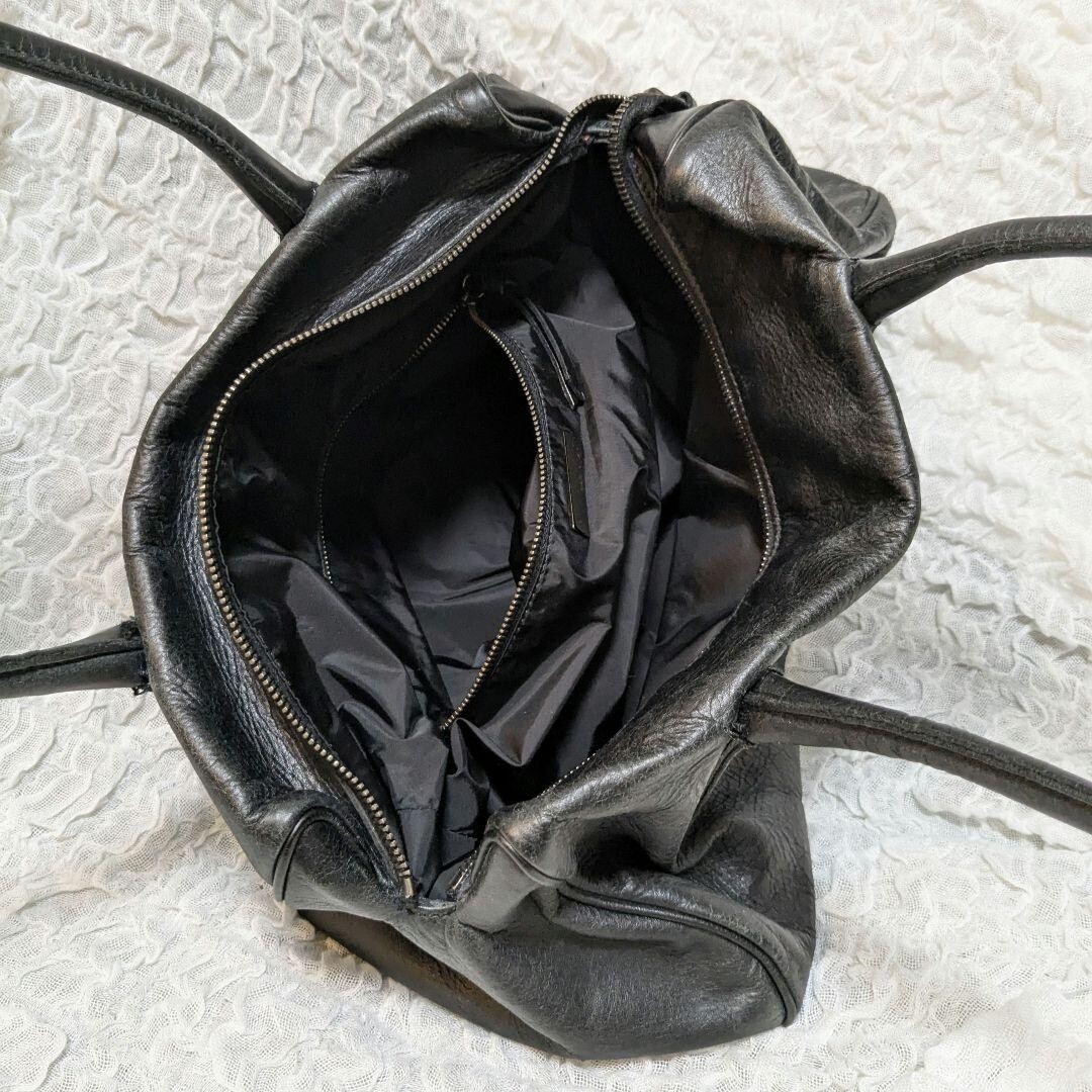 MIU MIU 00s Archive Leather Boston Bag Embossed Logo Black MIU MIU 00s Archive Leather Boston Bag Embossed Logo Black