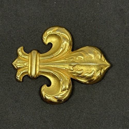 Vintage Ben-Amun 1980s Fleur De Lis Gold Tone Large 2.6" Tall Brooch Pin 27grams - Picture 2 of 20