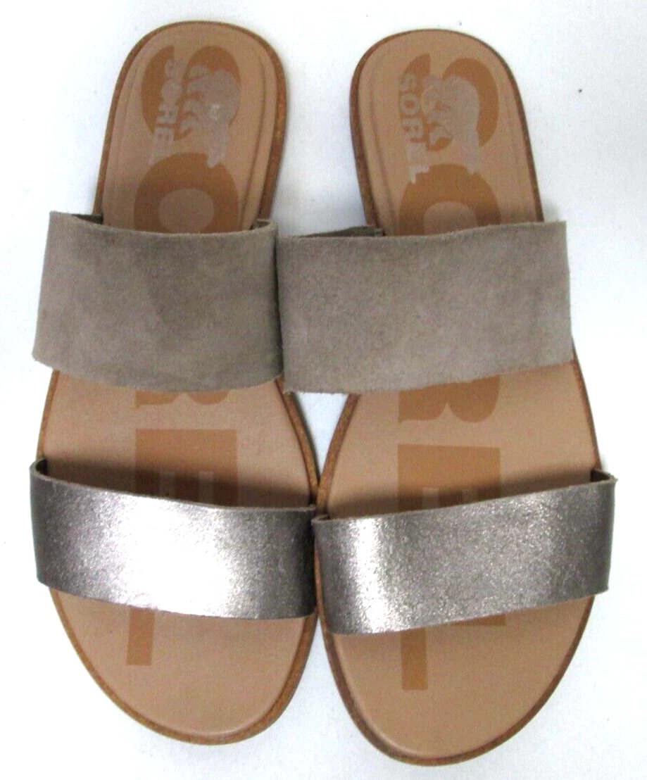 sorel ella ii leather suede comfort metallic shoes