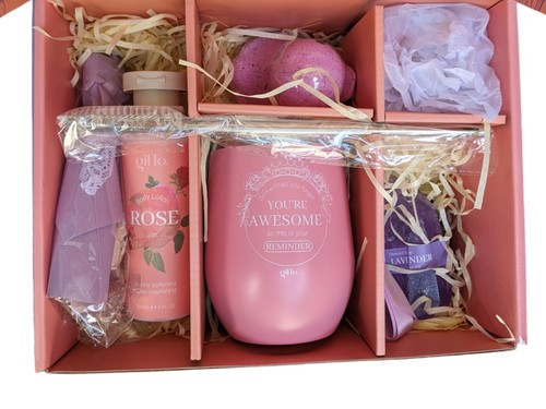 Rose Crystals Gift Set with Tumbler Candle Lavender Soap Chakra Balancing & More - Picture 11 of 20