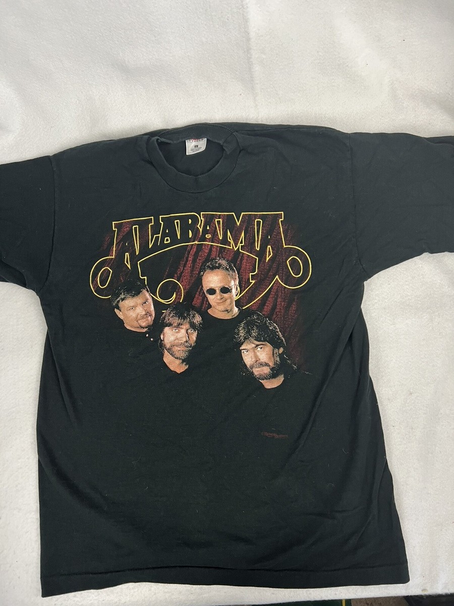 Vintage Alabama Band Tour T-Shirt Single Stitch Men's L or M Vintage Alabama Band Tour T-Shirt Single Stitch Men's L or M