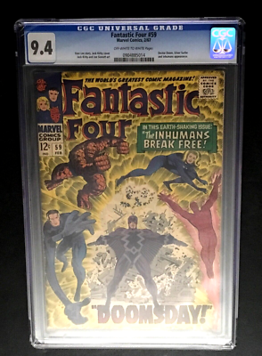 FANTASTIC FOUR #59 CGC 9.4 DOCTOR DOOM SILVER SURFER STAN LEE