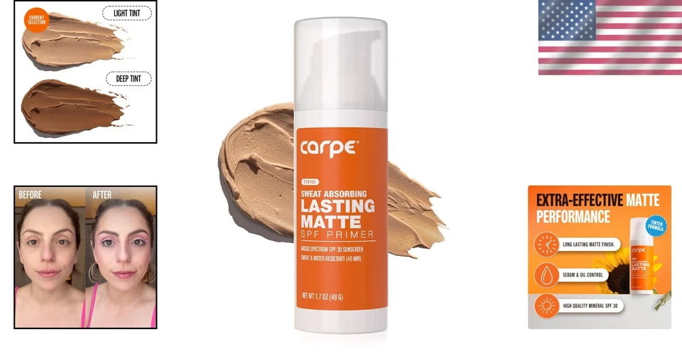 Mattifying Facial Primer with Sweat Absorbing Ingredients & SPF 30 Protection - Image 2 of 4