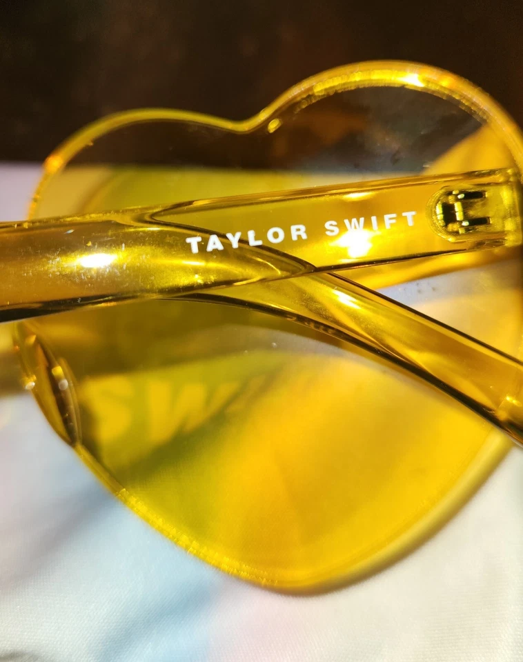 Taylor Swift оригинальный желтый сердце в форме любитель солнцезащитные очки - Изображение 3 из 3