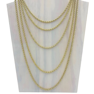 14K Gold Electroplated 4mm Rope Chain Choose from Lengths Made in  Korea