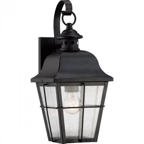 Quoizel MHE8406K - Millhouse Outdoor Wall Lantern Fixture, Mystic Black Finish - Picture 1 of 4