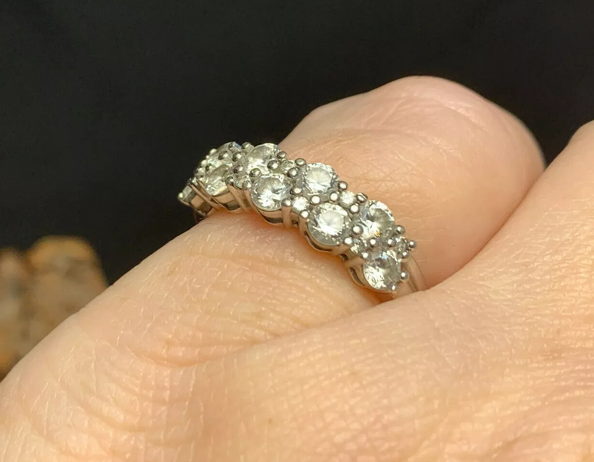 Cubic zirconia cluster sale ring