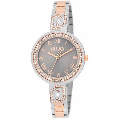 Womens Wristwatch LIU JO Luxury NOUVELLE TLJ1915 Steel Gold Rose Gray