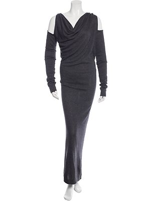 donna karan cold shoulder dress