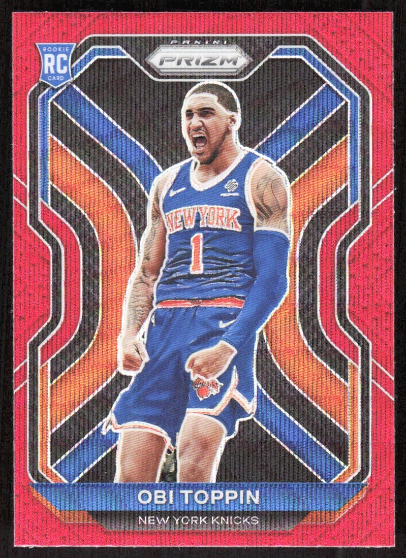2020-21 7965C Panini Prizm RED WAVE PRIZM Obi Toppin Rookie New York Knicks #280