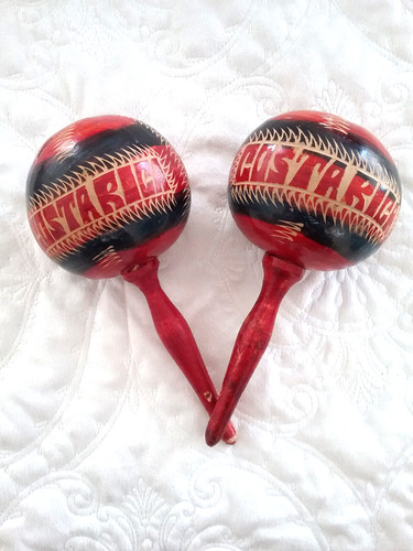 Wood maracas From Costa Rica Shakers Musical