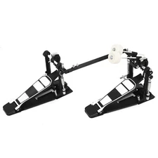 Professional Double Kick Jazz Drum Pedal Bass Dual Chains Dual Beaters Acc