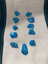  11 Turquoise Nugget Beads 70.11 Grams