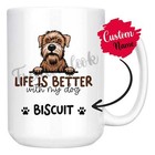 Personalized Soft Coated Wheaten Terrier Dog Mom Dad Mug, Custom Dog's Name Gift
