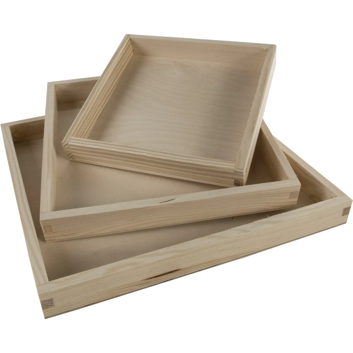 Shallow wooden tray deals