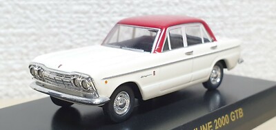 1/64 Kyosho NISSAN PRINCE SKYLINE 2000 GTB WHITE/RED diecast car