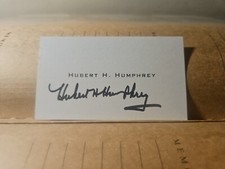 HUBERT H. HUMPHREY - AUTOGRAPH  Card 