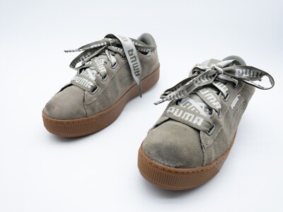 PUMA Vikky Platform Ribbon Damen Sneaker Halbschuh grau Gr 40 EU Art 23103-80