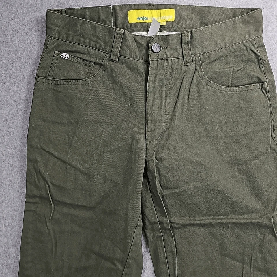 Pantalones Enjoi ajustados rectos de lona 30x34 Foto 2 de 4