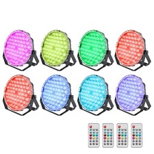 LED Par Light 54x1W RGB DMX512 DJ Stage Uplighting 8 Pack Black LPC018 BETOPPER