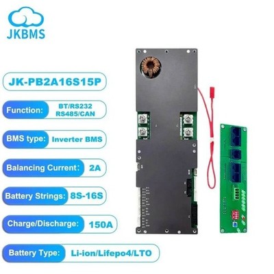 JIKONG JK BMS V19 8-16S 150A JK-PB2A16S15P LiFePO4 2A Aktiv Balancer Bluetooth