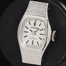 Citizen 4 671741 Wristwatch Silver Dial 21 Jewels Ladies Timepiece Authentic
