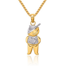 14K Solid Yellow Gold Boy Necklace