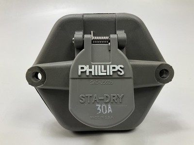 Phillips Industries 16-763 Sta-Dry 30 Amp Trailer Receptacle Socket